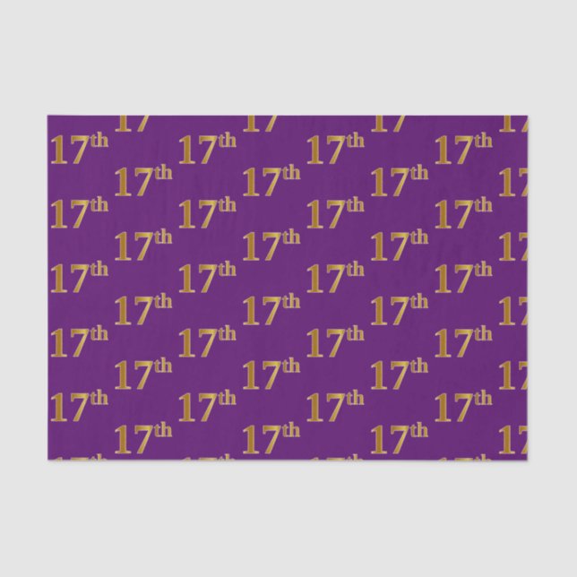 Papel De Seda Purple, Faux Gold 17th (17ª) Event (Anverso)