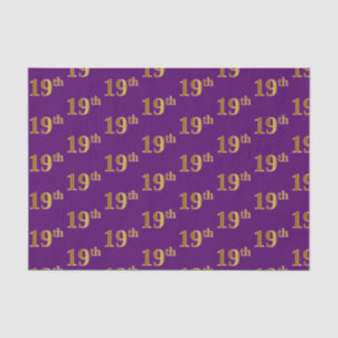 Papel De Seda Purple, Faux Gold 19th (XIX) Event