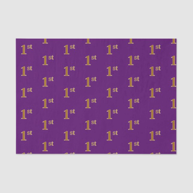 Papel De Seda Purple, Faux Gold 1st (First Event Tissue Paper) (Anverso)