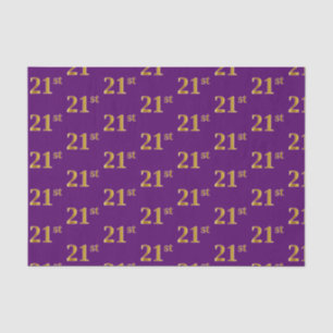 Papel De Seda Purple, Faux Gold 21st (21er) Event