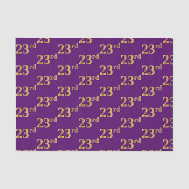 Papel De Seda Purple, Faux Gold 23rd (23er) Event (Anverso)