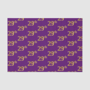 Papel De Seda Purple, Faux Gold 29th (Vigésimo Noveno) Evento
