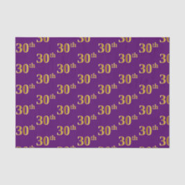 Papel De Seda Purple, Faux Gold 30th (Treinta) Event