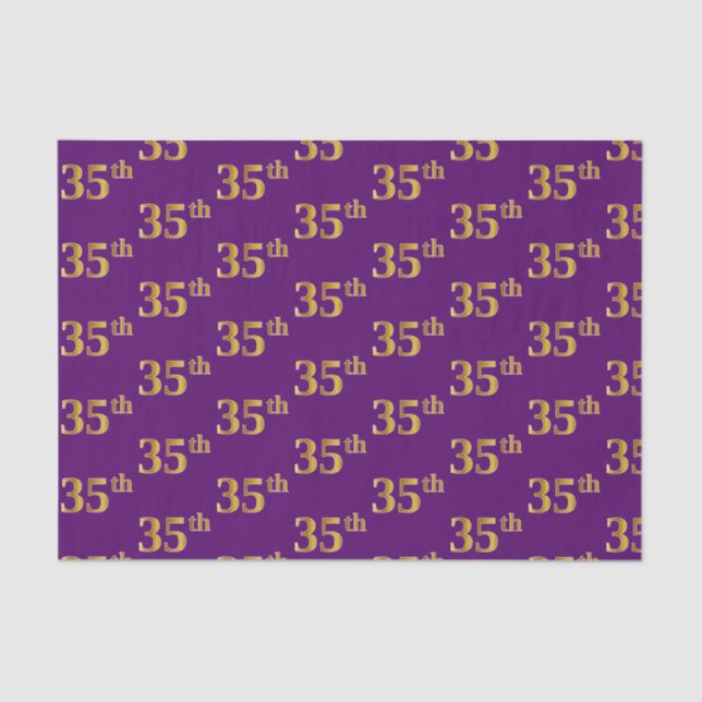 Papel De Seda Purple, Faux Gold 35 (35°) Evento (Anverso)