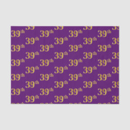 Papel De Seda Purple, Faux Gold 39th (39º) Evento