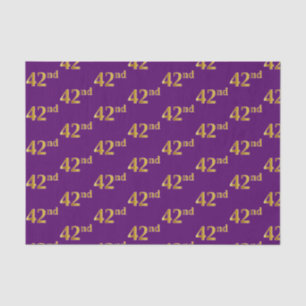 Papel De Seda Purple, Faux Gold 42nd (42º) Evento