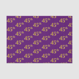 Papel De Seda Purple, Faux Gold 45th (45º) Evento