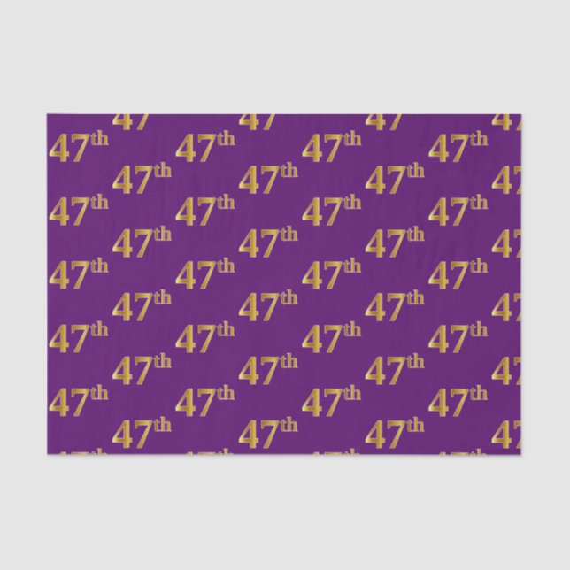Papel De Seda Purple, Faux Gold 47th (47º) Event (Anverso)