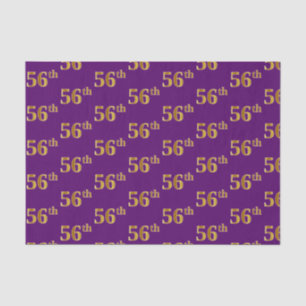 Papel De Seda Purple, Faux Gold 56th (Cincuenta y Sexto) Event