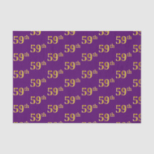 Papel De Seda Purple, Faux Gold 59º (Cincuenta Y Noveno) Evento