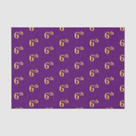 Papel De Seda Purple, Faux Gold 6º (Sexto) Documento de Tejido p
