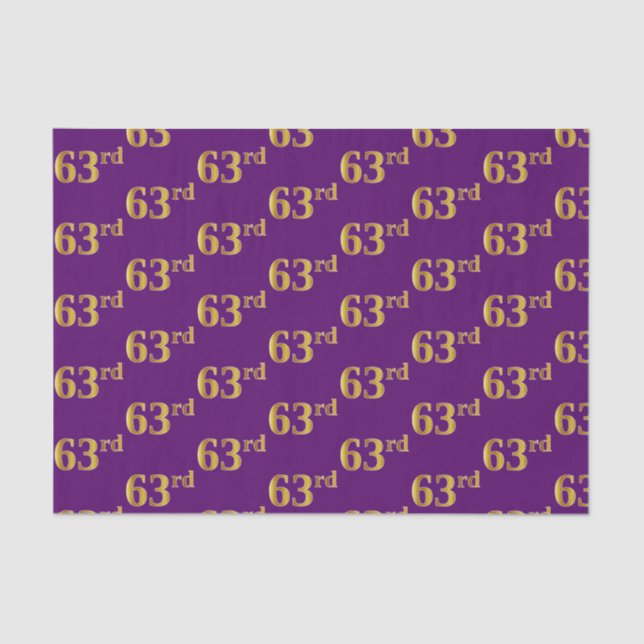 Papel De Seda Purple, Faux Gold 63 (Sesenta y Tercer) Evento (Anverso)