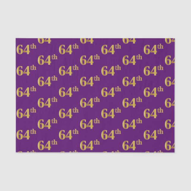 Papel De Seda Purple, Faux Gold 64º (64º) Evento (Anverso)