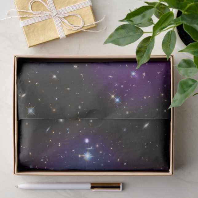 Papel De Seda Purple Galaxy Cluster Celestial Photo (Regalo )