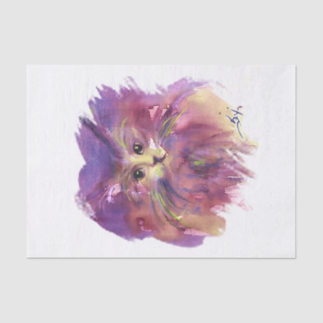 PAPEL DE SEDA PURPLE KITTEN,KITTY CAT RETRAT (Anverso)