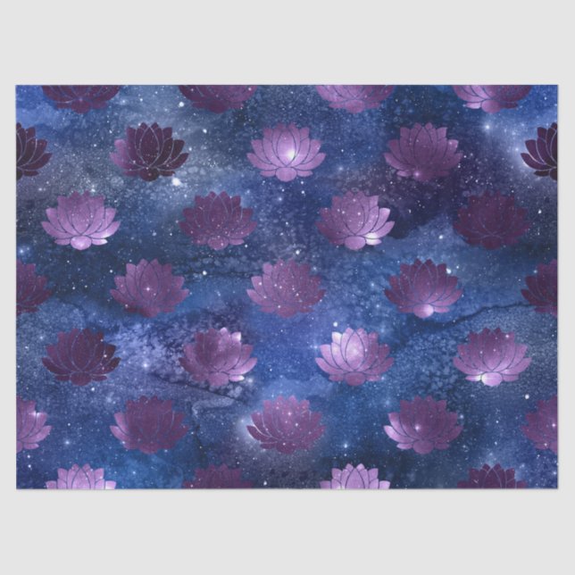 Papel De Seda Purple Lotus en la página azul galaxia (Anverso)