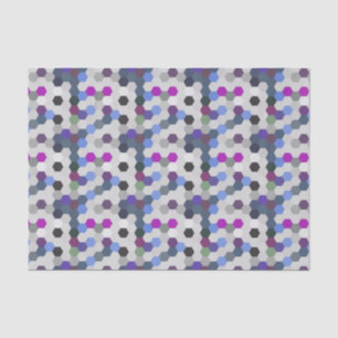 Papel De Seda Purple Multi Hexagons Seamless
