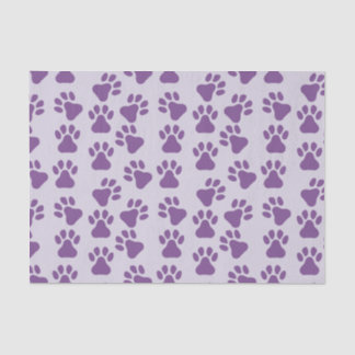 Papel De Seda Purple Pawprints