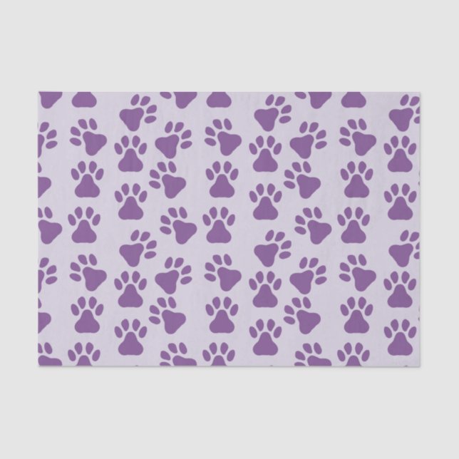Papel De Seda Purple Pawprints (Anverso)