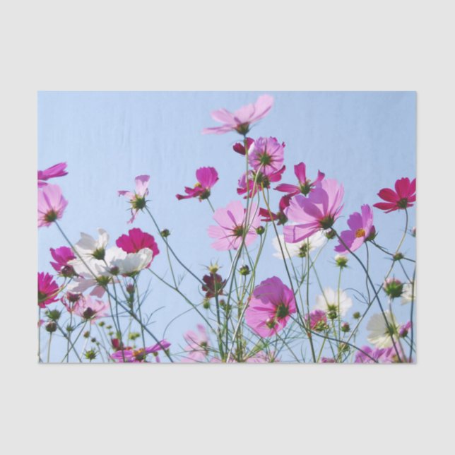 Papel De Seda Purple Pretty Summer Flower Meadow (Anverso)