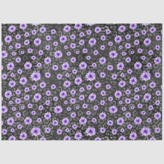 Papel De Seda Purple Skulls y Sunflower Series Design 11 (Anverso)