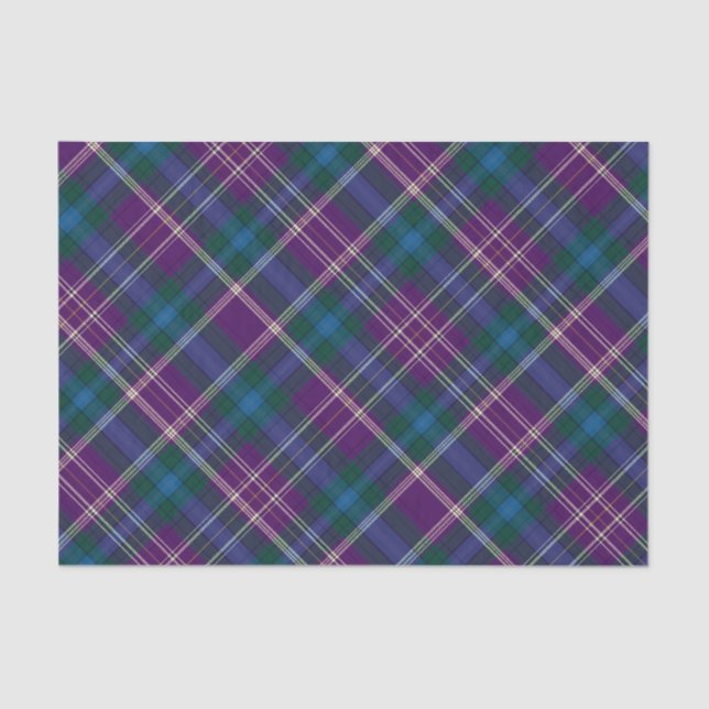 Papel De Seda Púrpura, azul y verde (Anverso)