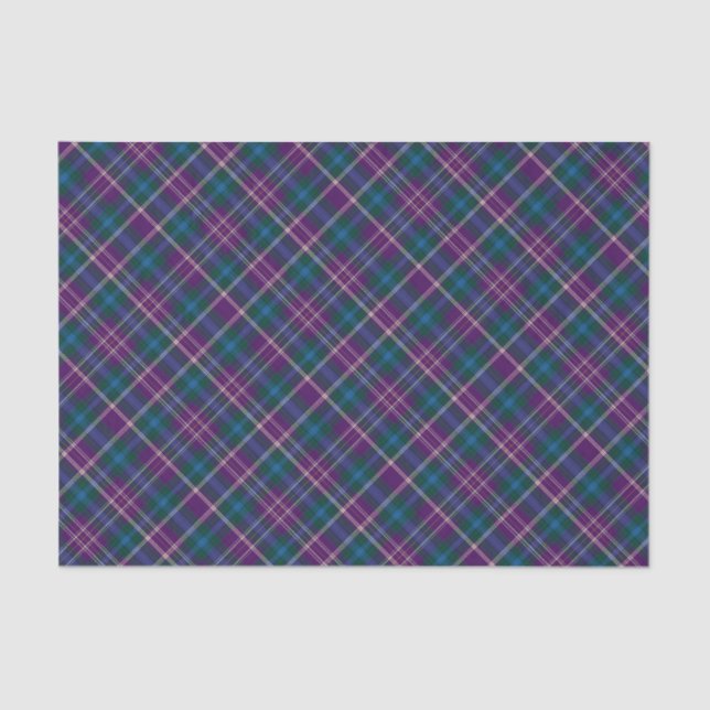 Papel De Seda Púrpura, azul y verde (Anverso)