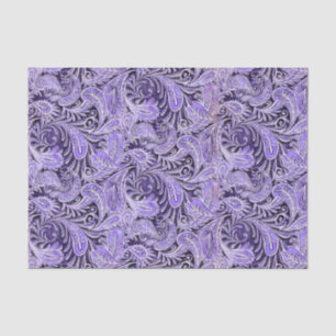 Papel De Seda Púrpura del modelo de Paisley
