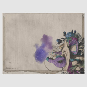 Papel De Seda Púrpura oruga Alicia en el desmoronamiento del paí