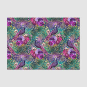 Papel De Seda Púrpura Peacock