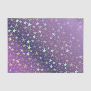 Papel De Seda púrpura+plateado, brillante, luminoso, estrella, c