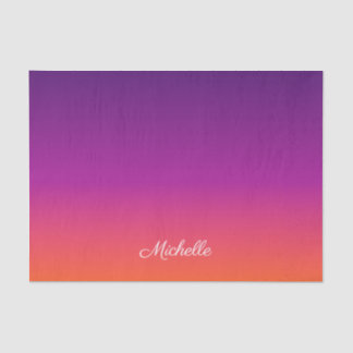 Papel De Seda Púrpura, rosa y gradiente naranja