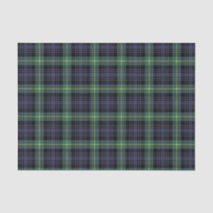 Papel De Seda Púrpura Verde Amarillo Negro Escocia Tartán Plaid