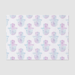 Papel De Seda Púrpura y azul del modelo de la mano de Hamsa