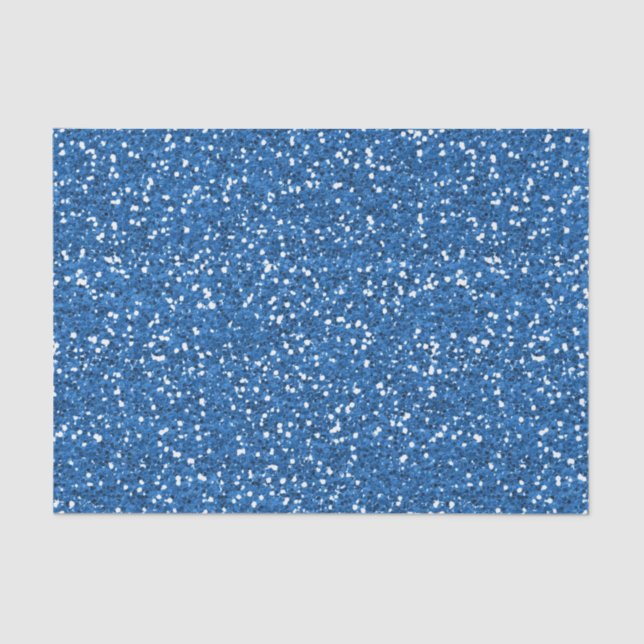 Papel De Seda Purpurina azul brillante (Anverso)