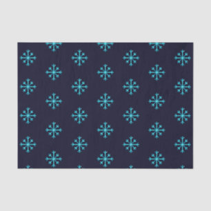 Papel De Seda Purpurina azul Snowflakes