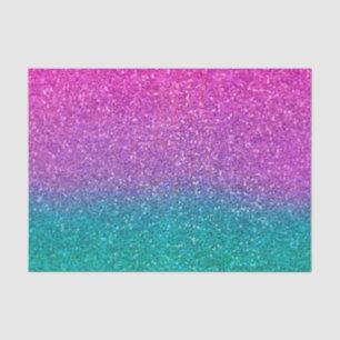 Papel De Seda Purpurina brillante rosa turquesa aqua azul y mora