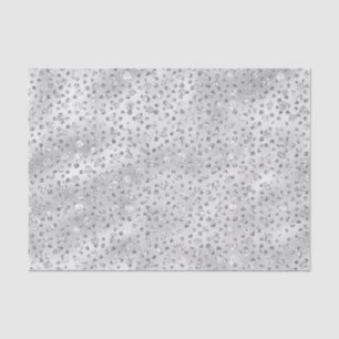 Papel De Seda Purpurina de Burros Gris Plateado Cheetah Spots