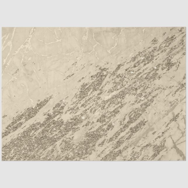 Papel De Seda Purpurina de champán de oro Marble Modern (Anverso)