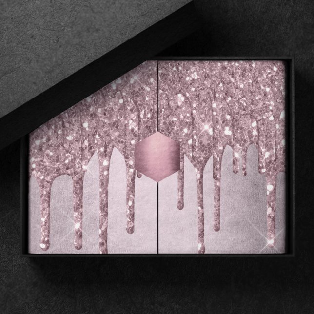 Papel De Seda Purpurina de gota | Dusty Melaza Rosa Shimmer (Subido por el creador)