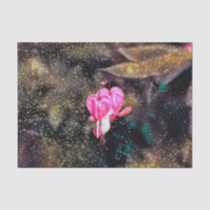 Papel De Seda Purpurina de oro rosa floral Textura Corazón Sangr