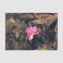 Purpurina de oro rosa floral Textura Corazón Sangr