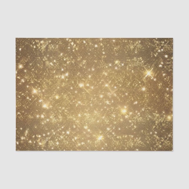 Papel De Seda Purpurina dorado impactante (Anverso)