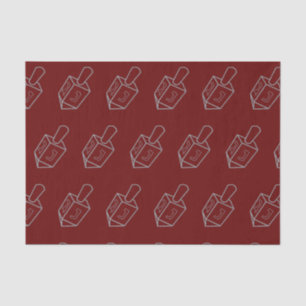 Papel De Seda Purpurina Dreidel Hanukkah