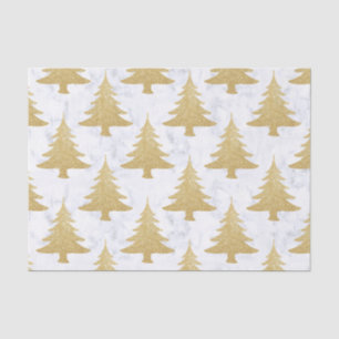 Papel De Seda Purpurina elegante del oro y árbol de navidad de
