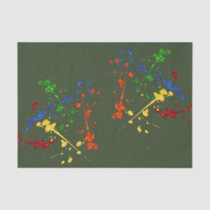 Papel De Seda Purpurina Fiesta de Paintball Paint Splatter