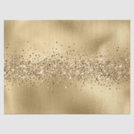 Papel De Seda Purpurina Glam Gold Glitzy Sparkle   