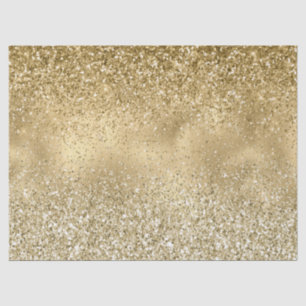 Papel De Seda Purpurina Glam Gold Glitzy Sparkle     