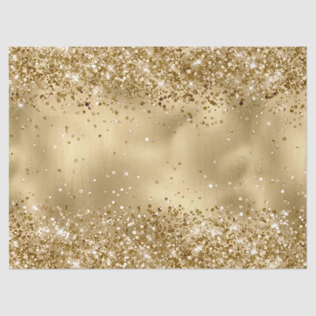 Papel De Seda Purpurina Glam Gold Luxe Glitzy Sparkle       (Anverso)