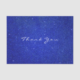 Papel De Seda Purpurina Gracias Cobalt Blue Spark Bridal